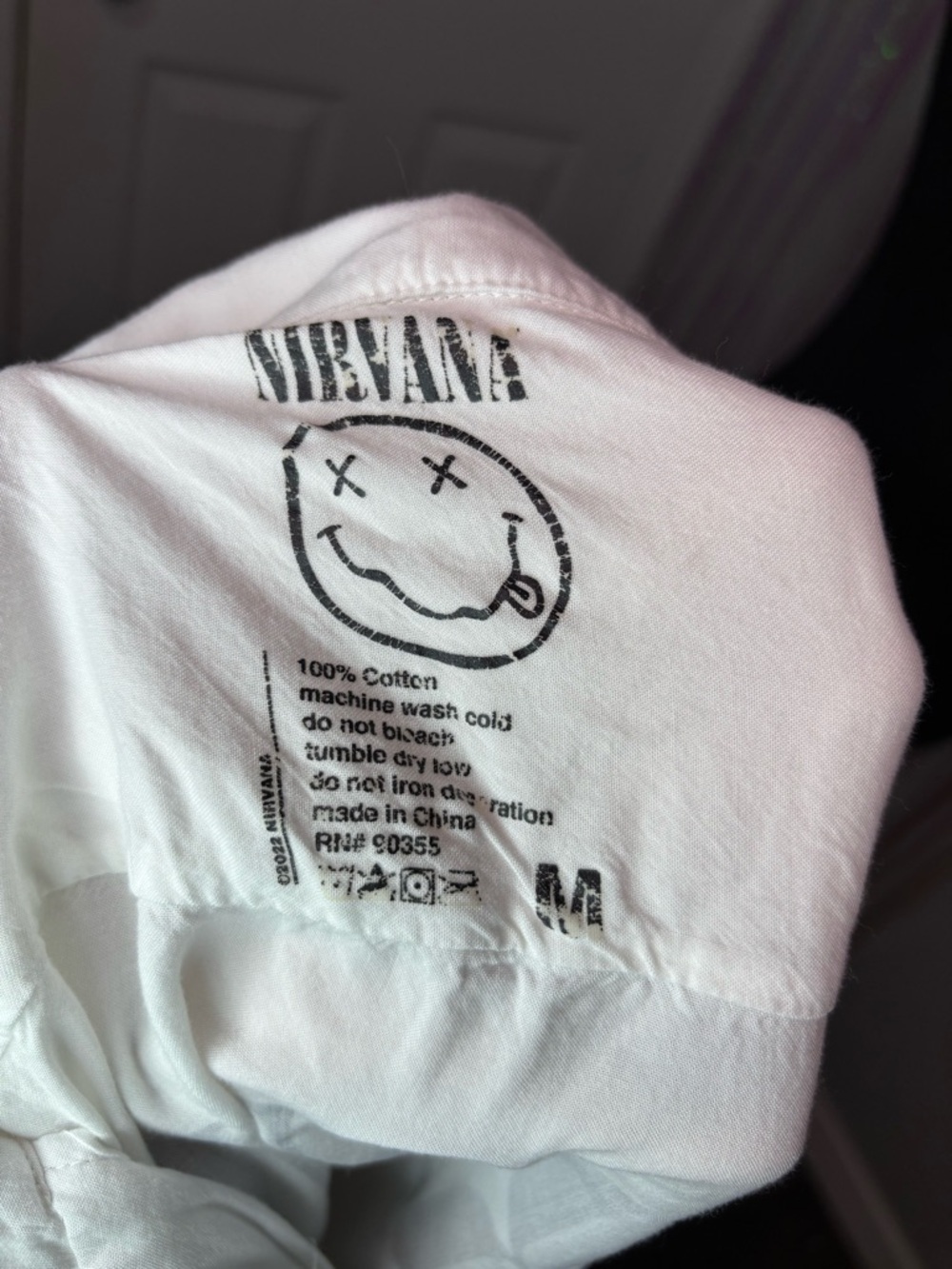 NIRVANA Lightweight Button Up Short Sleeve Shirt Men’s Sz Medium 100% Cotton - Picture 12 of 12